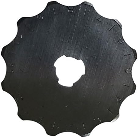 Crochet Edge Skip Blades 45mm 5-pack Fits Fiskars Olfa Cutters - Ideal for Crochet Edge Projects, Fleece, and Scrapbooking