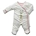 Babysoy Newborn Jane Goodall Endangered Animal Print Long Sleeve Footie Coverall PJS Rabbit/Peony 12-18 Months