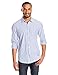 Amazon Brand - Goodthreads Men's Standard-Fit Long-Sleeve Banker Striped Shirt, Blue, Large