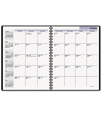 DayMinder Weekly Appointment Book - 4 7/8 X 8 Inch Black Planner 2015