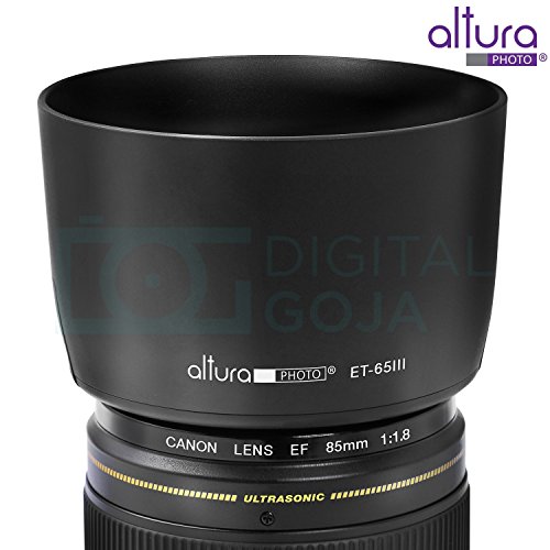 (Canon ET-65III Replacement) Altura Photo Lens Hood for Canon EF 85mm f/1.8 USM, EF 100mm f/2.0 USM, EF 135mm f/2.8 SF, EF 100-300mm f/4.5-5.6 USM Lenses - Thumbnail 6
