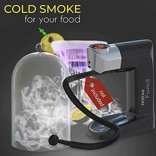 Smoking Gun Accessory Set, 11 PCS, Food Smoke Infuser Accessories - Disk Lid and Cocktail Ball Glass with Straw for Drink Smoker, Dome for Cold Smoke, Smoking Cloche for Drinks, 7 Flavors Wood Chips