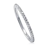 BERRICLE Sterling Silver Cubic Zirconia CZ Wedding Bridal Eternity Band Ring