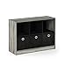 Furinno Basic 3x2 Cube Storage Bookcase Organizer with Bins, French Oak Grey/Black