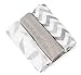 Bamboo Muslin Swaddle Blankets - 3 Pack - Gray Feather Chevron - Softest Muslin Swaddles by Cozy Babe