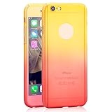iPhone 6S Plus Case,GBSELL Colorful Luxury Ultra-thin Shockproof Armor Back Case Cover for iPhone 6S Plus 5.5inch (Yellow Red)