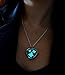 Aqua Butterfly Glowing Necklace, Glowing Jewelry, Glow in the Dark Pendant , Gifts for Her, Valentines, Girlfriend gift, Birthday Gift