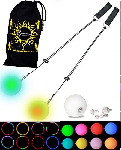 Flames 'N Games LED Glow Poi (Multifunction), Blue