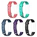 Letsfit Replacement Bands Fitness Tracker ID130HR, Adjustable Replacement Straps (Black, Grey, Green, Purple, Coral)