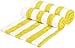 Amazon Basics 100% Cotton Terry Cabana Stripe Pool & Beach Towels, Soft & Absorbent, Large, 2-Pack, Yellow, 30