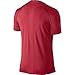 NIKE Men's Pro Fitted Short Sleeve Shirt, Gym Red/Team Red/White, Large