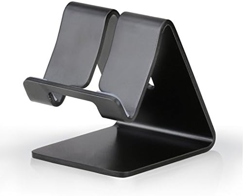 Universal Cell Phone Holder,Solid Aluminum Alloy Metal Phone Stand for Desk for iPhone 6/6 Plus/5/5S, All iPad,Tablet PC,Samsung Galaxy S8 Plus/S7/S6 Edge/S5 (Black)