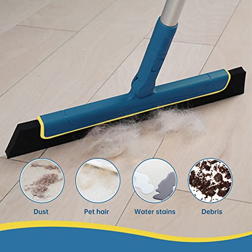 CLEANHOME Shower Scraper with long handle,Professional Water Squeegee，adjustable and removable (53 inches), can clean water, pet hair, good helper for bathroom floors, windows, mirrors and tiles