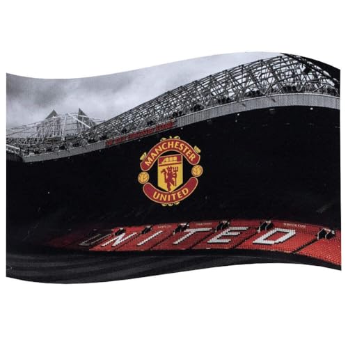 FOCO Manchester United FC Old Trafford Flag (91cm x 152cm) (Black/Red/Yellow)