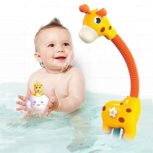 YSMJ Baby Bathtub Toy with Shower Head, 2 in 1 Shower Faucet and Toy
