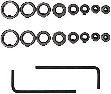 2 Set Drill Stop Assortment, 3-16mm Drill Depth Stop Collars Limit Ring with Allen Wrench to Tighten The Stops Set Screws