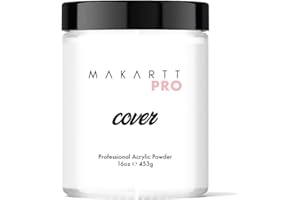 MakarttPro Acrylic Powder - 1lb/16oz Acrylic Nail Cover Powder for Nail Extenstion, Perfect Acrylic Powder for Professional Private Nail Technicians, Cool and Warm Tone Colors - Clear
