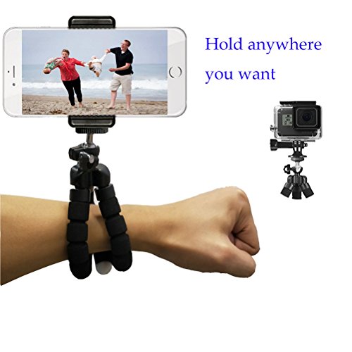 Phone-Tripod-Sellemer-Flexible-and-Adjustable-Tripod-Bluetooth-Camera-Remote-for-iPhone-X-8-7-Plus-6S-6-5s-5-SE-Galaxy-S8-S7-S6-Edge-and-Gopro-Hero-Akaso-EK7000-Action-Camera-tripod