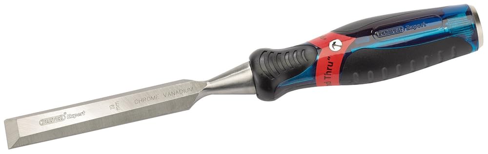 Draper Tools 24406 Expert Plus Soft Grip 'Pound Thru' Bevel Edge Wood Chisel 19 mm , Blue