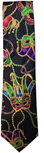 Vittorio Farina Mardi Gras Mask Necktie