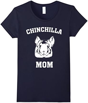 Womens Chinchilla Mom T shirt Medium Navy