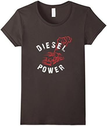 Womens Diesel Power Semi Truck 4x4 Off Road Trucking T Shirt Medium Asphalt