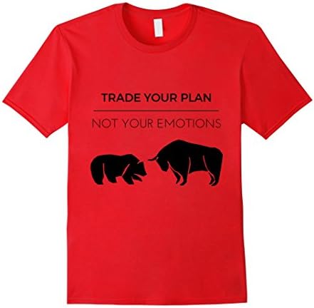Mens Trade Your Plan Funny Stock Market Forex Trader T-Shirt XL Red