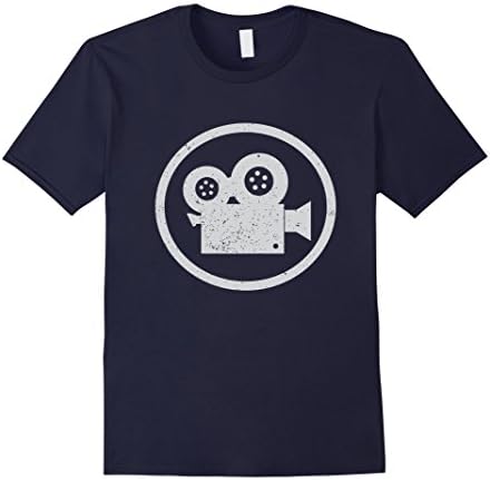 Mens Filmmaker T Shirt Gift for Cameraman or Movie Buff Geek Large Navy