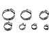 WMYCONGCONG 80 PCS Stainless Steel Single Ear Hose Clamp 7-21mm Crimp Hose Clamps Cinch Rings Pinch Fitting Tool for Securing Pipe Hoses and Automotive Use