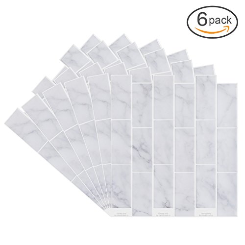 Vamos Tile Premium Anti Mold Peel and Stick Tile Backsplash,Self Adhesive Wall Tiles for Kitchen & Bathroom-11.2" x 10" (6 Sheets)