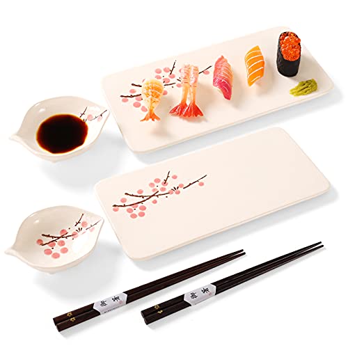 Japanese-sushi-plate-set-10-inch-rectangle-ceramic-sushi-dishes-sushi-set-with-2-japanese-dishes-and-2-dipping-dishes-and-2-pairs-of-chopsticks-sushi-serving-set-for-2