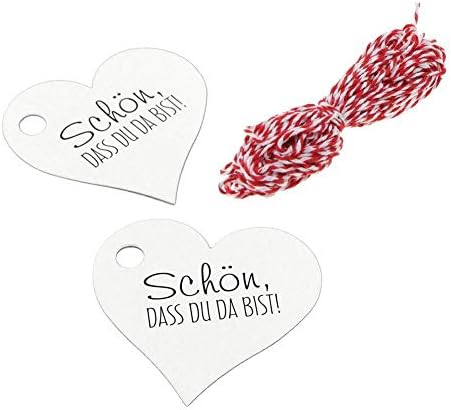 Taylor Kelsen 100pcs Kraft Paper with Lanyard Valentine's Day Kraft Paper Tag DIY Label Gift Baking Package Hang Tags White