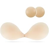 Wekofi Newest Adhesive Sticky Bra Strapless Backless Push Up Thin Nipple Covers Breast Lift Tapes
