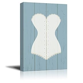 Woman Lingerie on Vintage Wooden Background