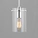 Chrome Pendant Lights Kitchen Island - Medium Clear Glass Pendant Light Fixture