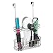 mDesign Over-Cabinet Hair Care Tools Holder for Hair Dryer, Flat Iron, Curling Wand, Straightener - Chrome primary