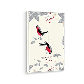 Framed Canvas Wall Art for Living Room, Bedroom Chinese Ink Birds and Flowers Canvas Prints for Home Decoration Ready to Hanging - 16x24 inches