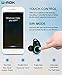 Bluetooth Wireless Earbuds with 800mAh Charging Box, Touch Control Sports Earphones in-Ear IPX5 Waterproof HD Stereo Sweatproof Headphones with Built-in Mic (Black + Wall Charger)