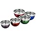 VonShef Premium 5 Piece Stainless Steel Multi Colored Mixing Bowl Set