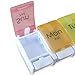 Weekly Pill Organizer 7 Day Am Pm Pill Box Organizer Medicine Pill Containers Medication Organizer 2 Times a Day BPA Free Travel,Daily Rainbow Colored Pill Sorter.