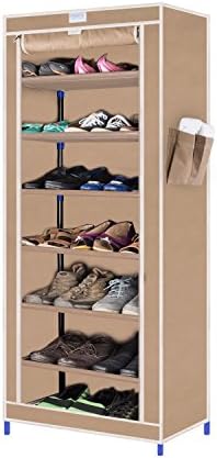 Cbeeso CB700 Metal Foldable Seven Layer Shoe Cabinet (Beige)