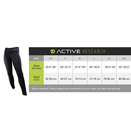 Active Research Women's Compression Pants - Athletic Tights w/Hidden Pocket - X-Large - Thumbnail 5