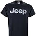 Jeep Distressed Logo on a Black T Shirt, Black, X-Large