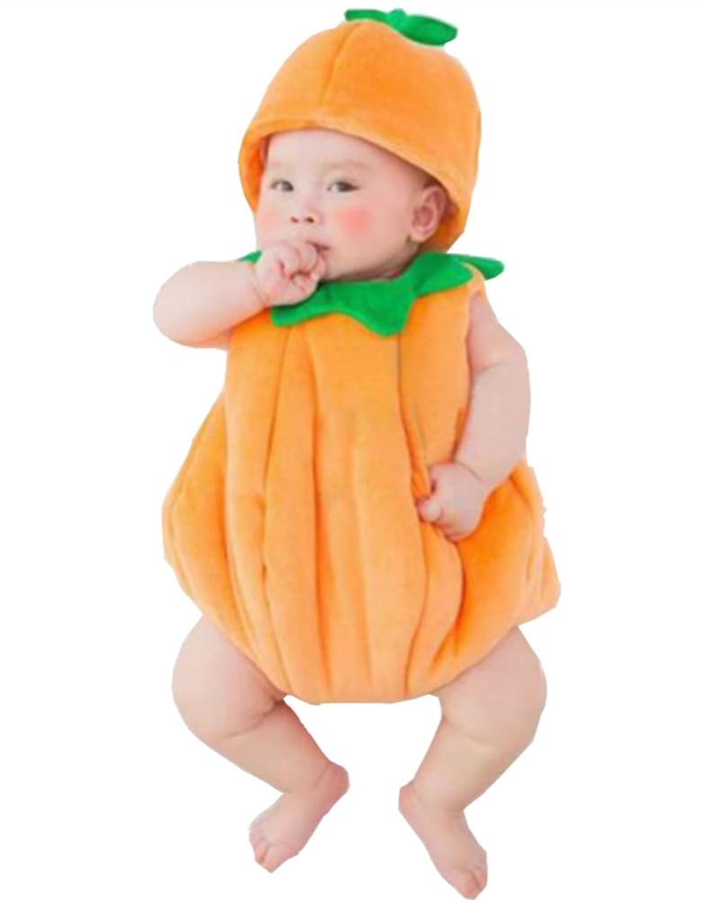 Aiyomimo Newborn Baby Halloween Pumpkin Costume Photography Props Boy Girl Costume Outfits Cute Hat Trousers