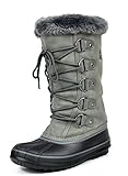 ARCTIV8 BERIN Women's Winter Insulated Faux Fur Lining Cozy Warm Water Resistant Snow Boots Grey Size 9