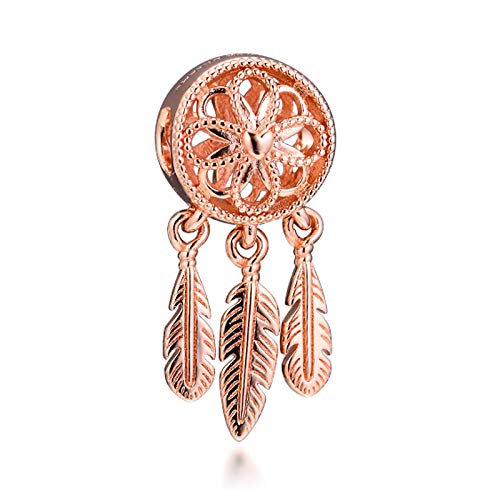 PANDOCCI 2019 Pre Autumn Rose Spiritual Dreamcatcher Bead 925 Silver DIY Fits for Original Pandora Bracelets Charm Fashion Jewelry