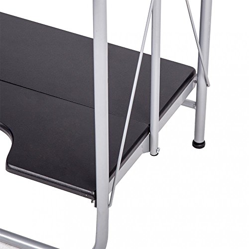 Computer Desk Folding Table Workstation Home Office furniture Black - Thumbnail 4