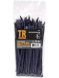 TR Industrial TR88302 Multi-Purpose Cable Tie (100 Piece), 8", Black