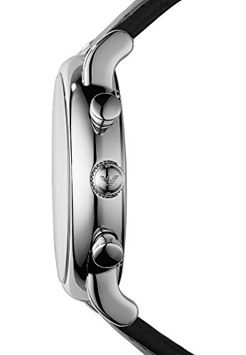 Emporio Armani Men's Chronograph Stainless Steel and Leather Watch (Model: AR1828)