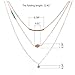 Layered Necklaces Long Chain Hamsa Hand of Fatima Evil Eye Necklaces Pendant for Women Rose Gold